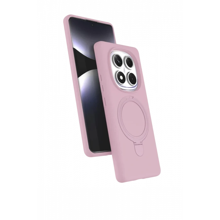 Newface Xiaomi Redmi Note 14 Pro 5G Regal Magsafe Standlı Kapak - Açık Pembe