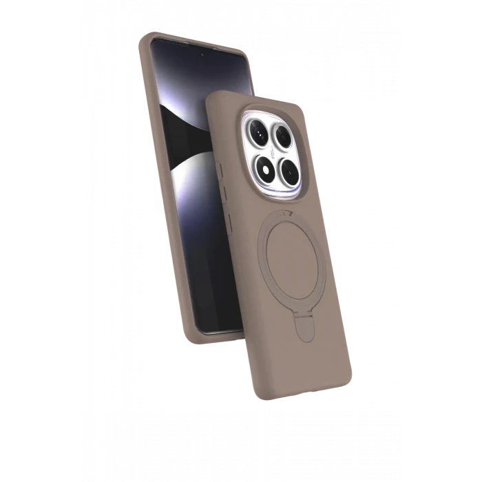 Newface Xiaomi Redmi Note 14 Pro 5G Regal Magsafe Standlı Kapak - Çöl Titanyum