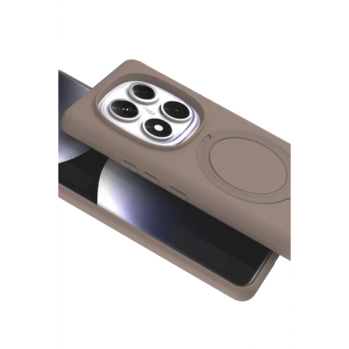 Newface Xiaomi Redmi Note 14 Pro 5G Regal Magsafe Standlı Kapak - Çöl Titanyum