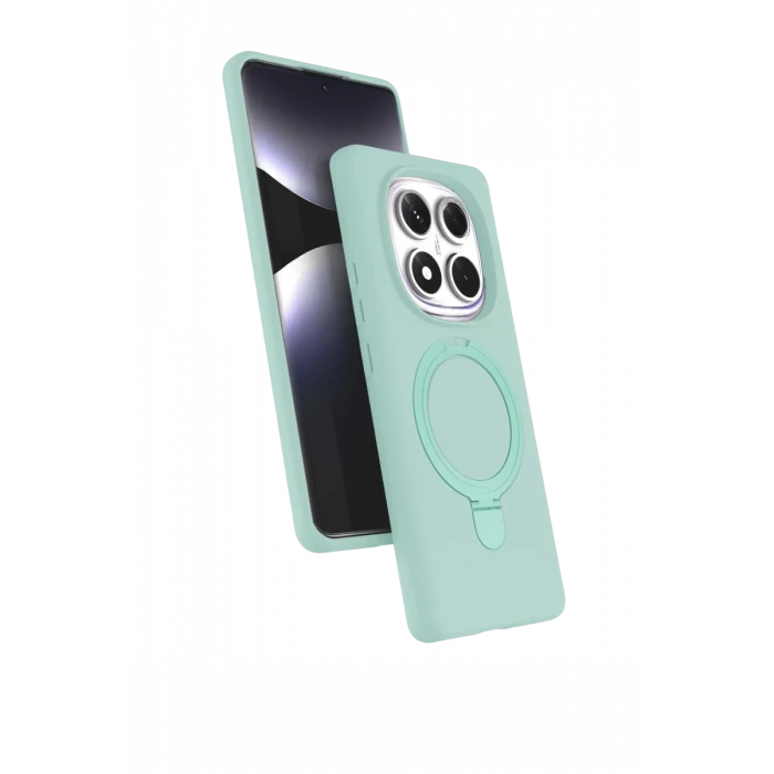 Newface Xiaomi Redmi Note 14 Pro 5G Regal Magsafe Standlı Kapak - Su Yeşili