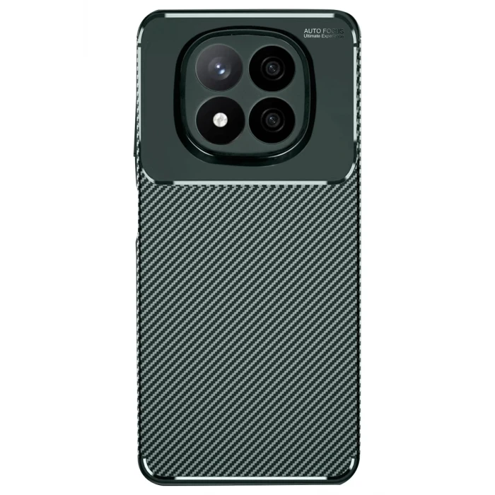 Newface Xiaomi Redmi Note 14 Pro Plus Kılıf Auto Focus Karbon Kapak - Koyu Yeşil
