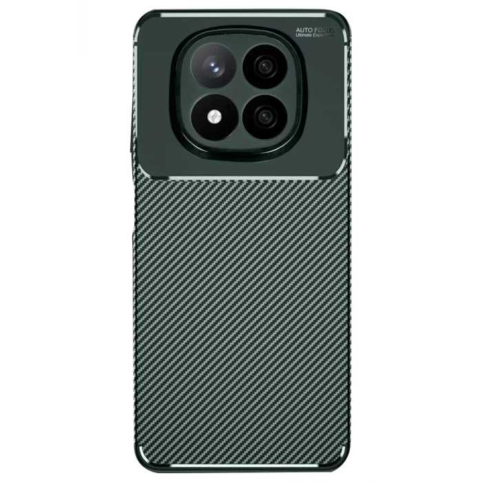 Newface Xiaomi Redmi Note 14 Pro Plus Kılıf Auto Focus Karbon Kapak - Koyu Yeşil