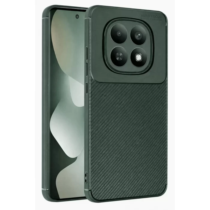 Newface Xiaomi Redmi Note 15 4G Auto Focus Karbon Kapak - Koyu Yeşil