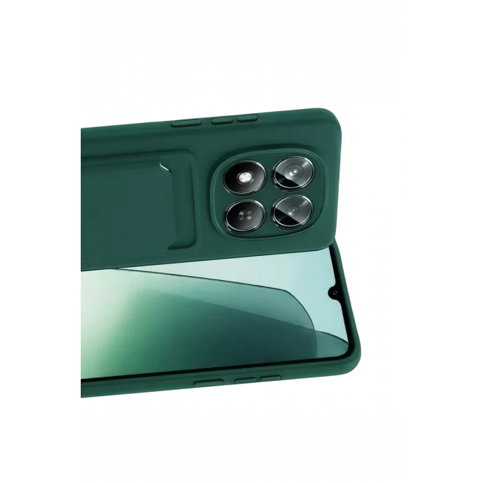 Newface Xiaomi Redmi Note 15 4G Kelvin Kartvizitli Silikon - Koyu Yeşil