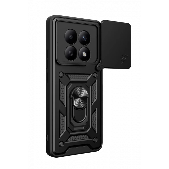 Newface Xiaomi Redmi Note 15 4G Pars Lens Yüzüklü Silikon - Siyah