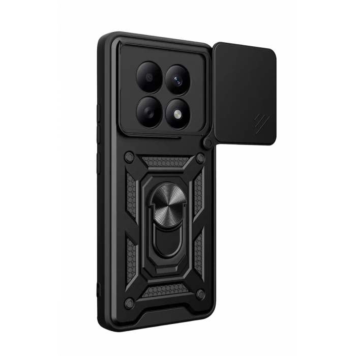 Newface Xiaomi Redmi Note 15 4G Pars Lens Yüzüklü Silikon - Siyah