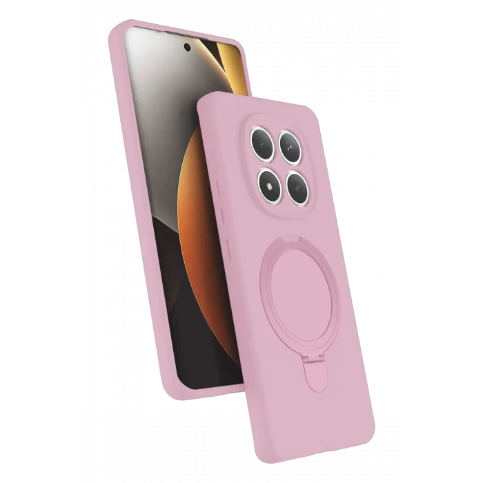 Newface Xiaomi Redmi Note 15 4G Regal Magsafe Standlı Kapak - Açık Pembe