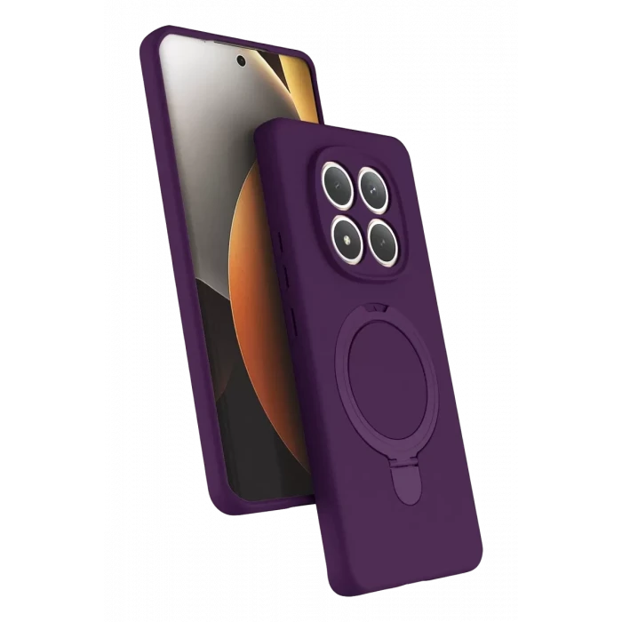 Newface Xiaomi Redmi Note 15 4G Regal Magsafe Standlı Kapak - Derin Mor