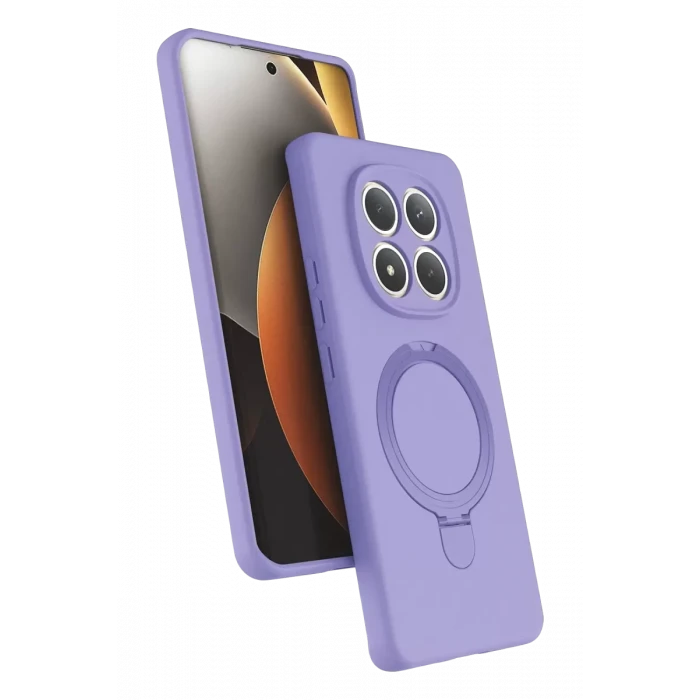 Newface Xiaomi Redmi Note 15 4G Regal Magsafe Standlı Kapak - Lila