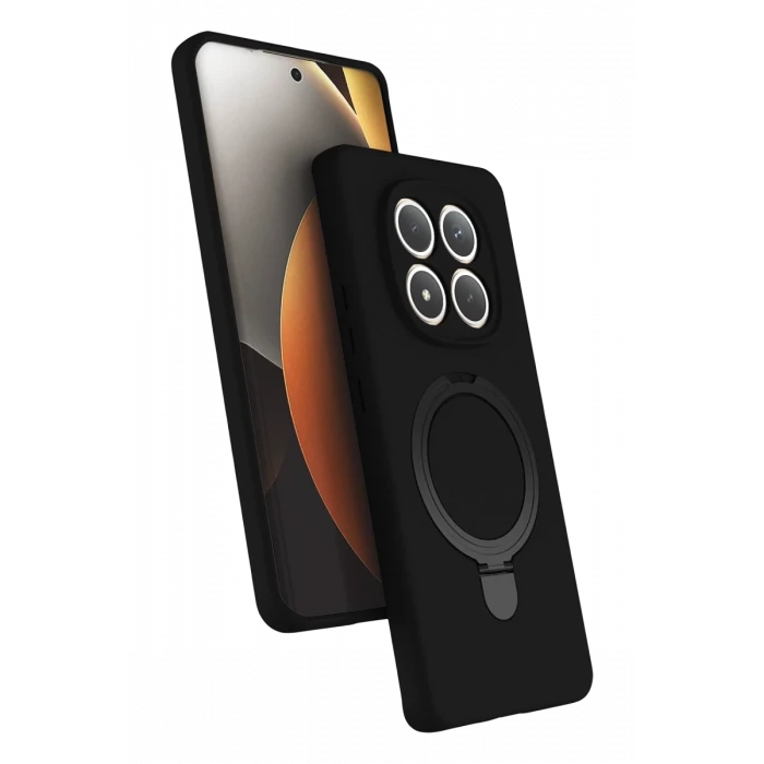 Newface Xiaomi Redmi Note 15 4G Regal Magsafe Standlı Kapak - Siyah