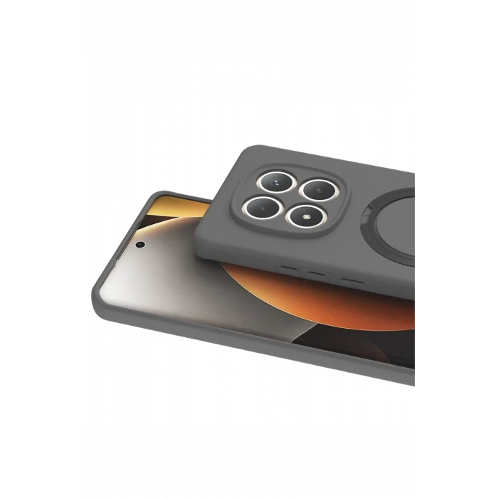 Newface Xiaomi Redmi Note 15 4G Regal Magsafe Standlı Kapak - Titan Gri