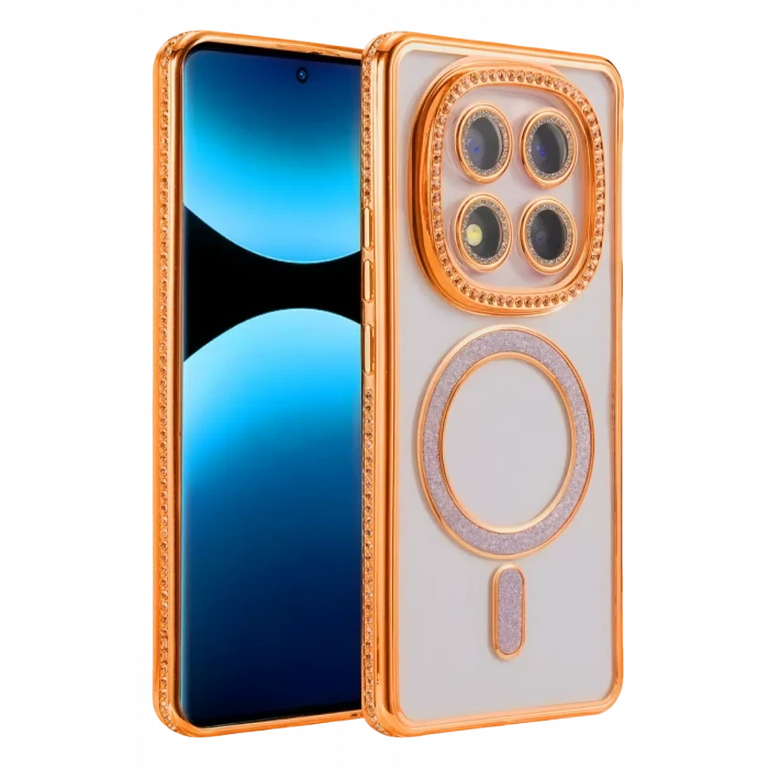 Newface Xiaomi Redmi Note 15 Pro 4G Joke Simli Magneticsafe Kılıf - Turuncu