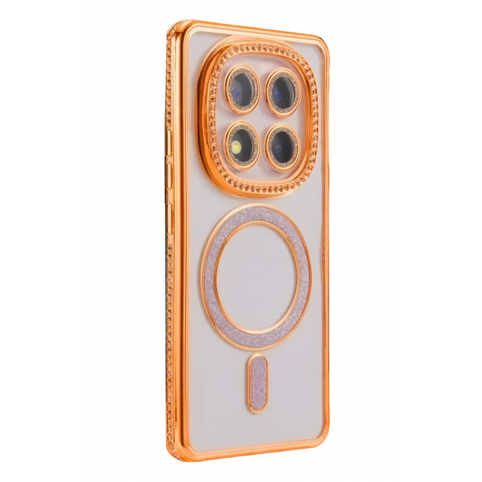 Newface Xiaomi Redmi Note 15 Pro 4G Joke Simli Magneticsafe Kılıf - Turuncu