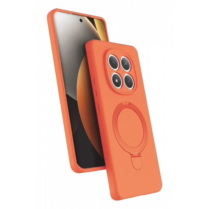 Newface Xiaomi Redmi Note 15 Pro 4G Regal Magsafe Standlı Kapak - Turuncu