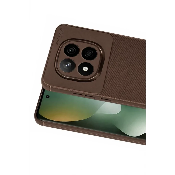 Newface Xiaomi Redmi Note 15 Pro 5G Auto Focus Karbon Kapak - Kahverengi