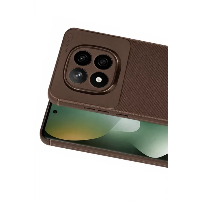 Newface Xiaomi Redmi Note 15 Pro 5G Auto Focus Karbon Kapak - Kahverengi