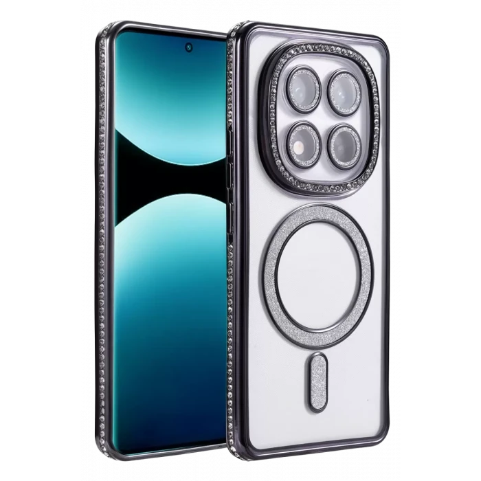 Newface Xiaomi Redmi Note 15 Pro 5G Joke Simli Magneticsafe Kılıf - Siyah