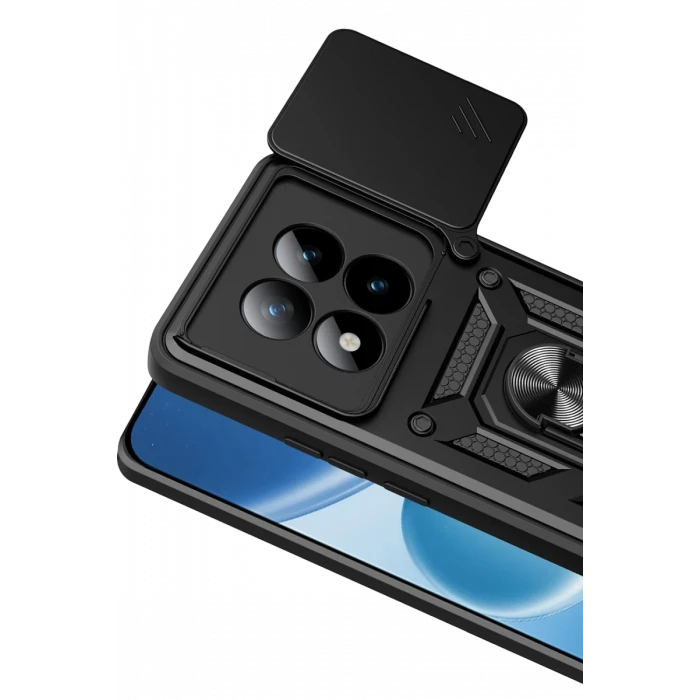 Newface Xiaomi Redmi Note 15 Pro 5G Pars Lens Yüzüklü Silikon - Siyah