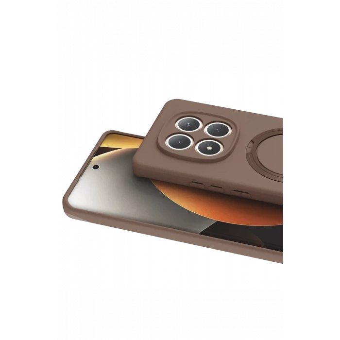 Newface Xiaomi Redmi Note 15 Pro 5G Regal Magsafe Standlı Kapak - Çöl Titanyum