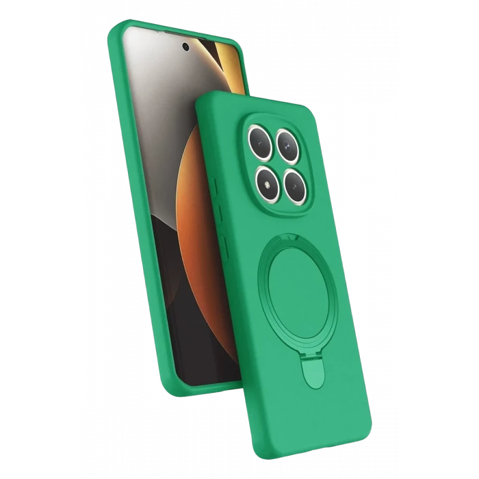Newface Xiaomi Redmi Note 15 Pro 5G Regal Magsafe Standlı Kapak - Yeşil