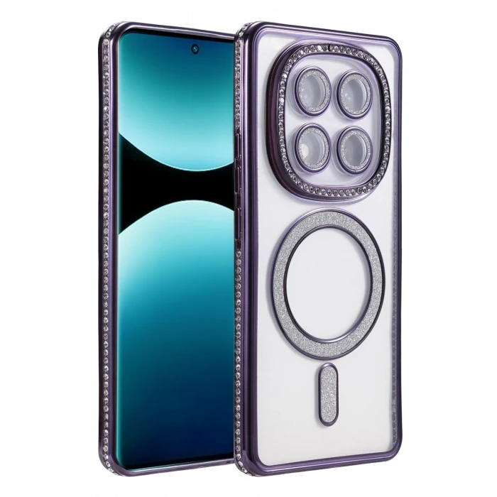 Newface Xiaomi Redmi Note 15 Pro Plus 5G Joke Simli Magneticsafe Kılıf - Derin Mor