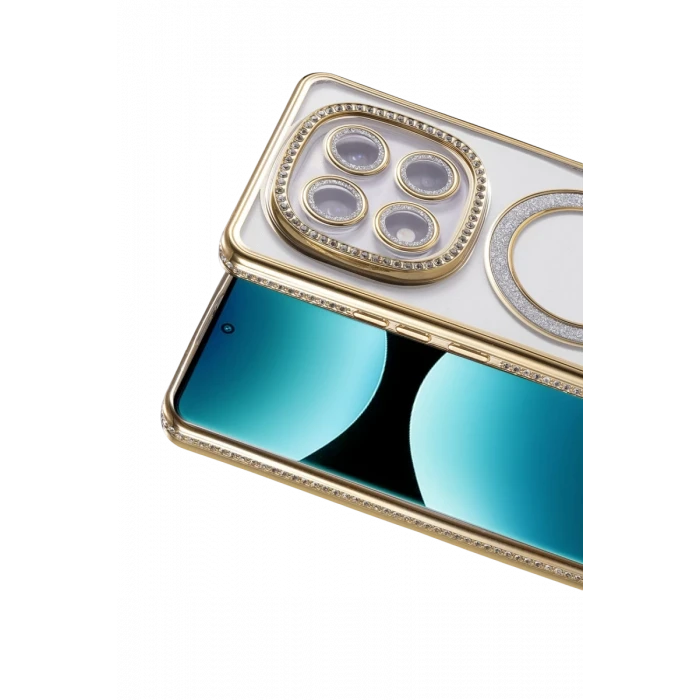 Newface Xiaomi Redmi Note 15 Pro Plus 5G Joke Simli Magneticsafe Kılıf - Gold