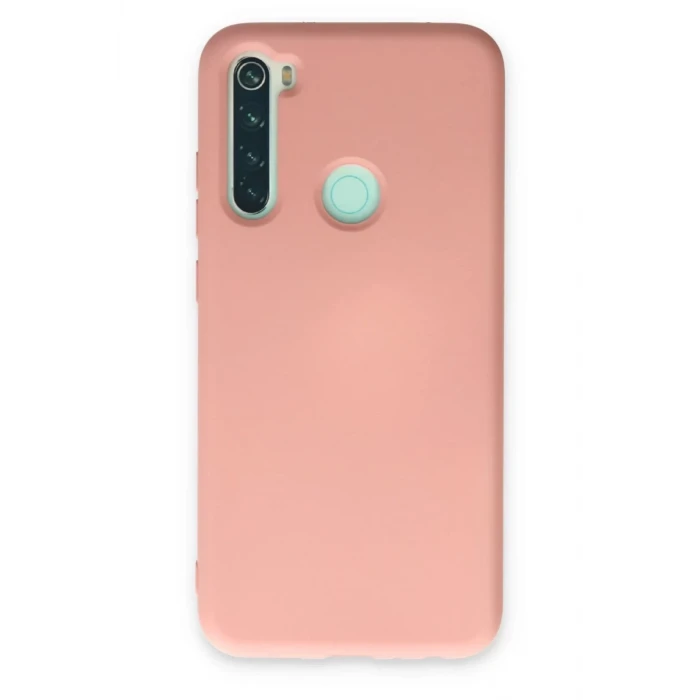 Newface Xiaomi Redmi Note 8 Kılıf Nano içi Kadife Silikon - Pudra