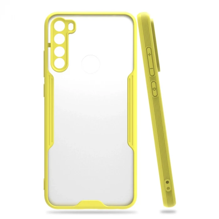 Newface Xiaomi Redmi Note 8 Kılıf Platin Silikon - Sarı