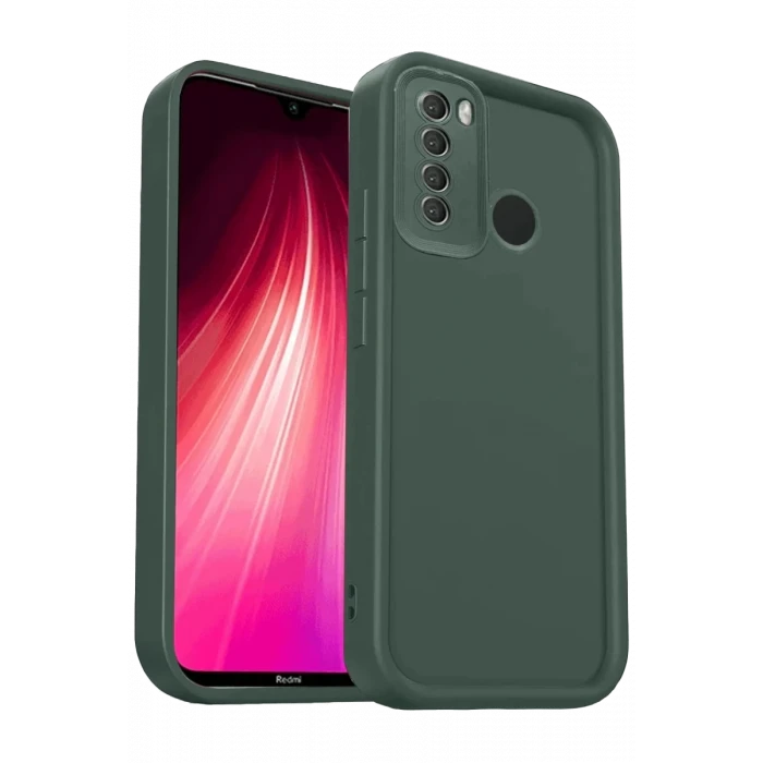 Newface Xiaomi Redmi Note 8 Kılıf Viera Silikon - Koyu Yeşil
