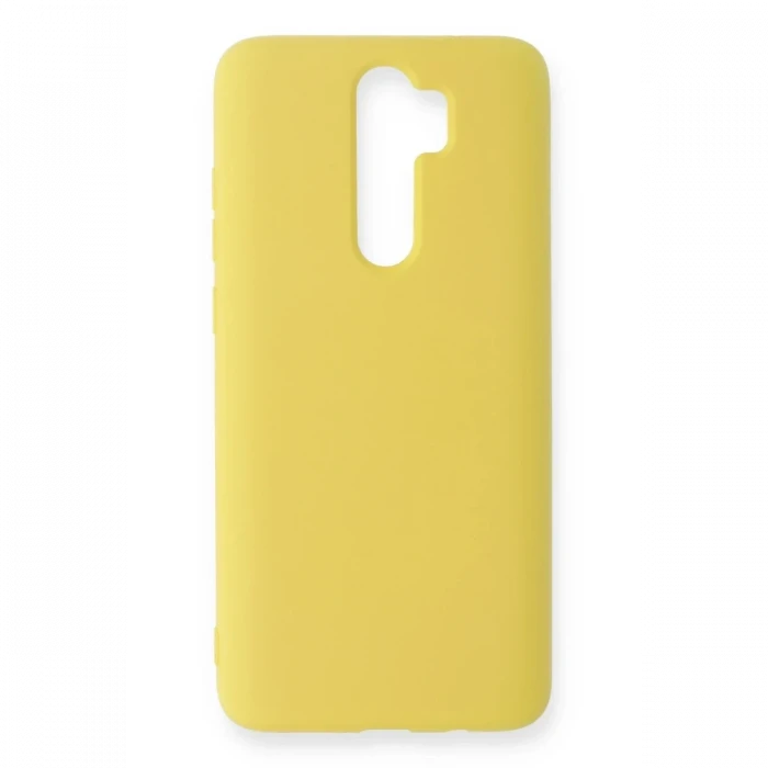 Newface Xiaomi Redmi Note 8 Pro Kılıf Nano içi Kadife Silikon - Sarı