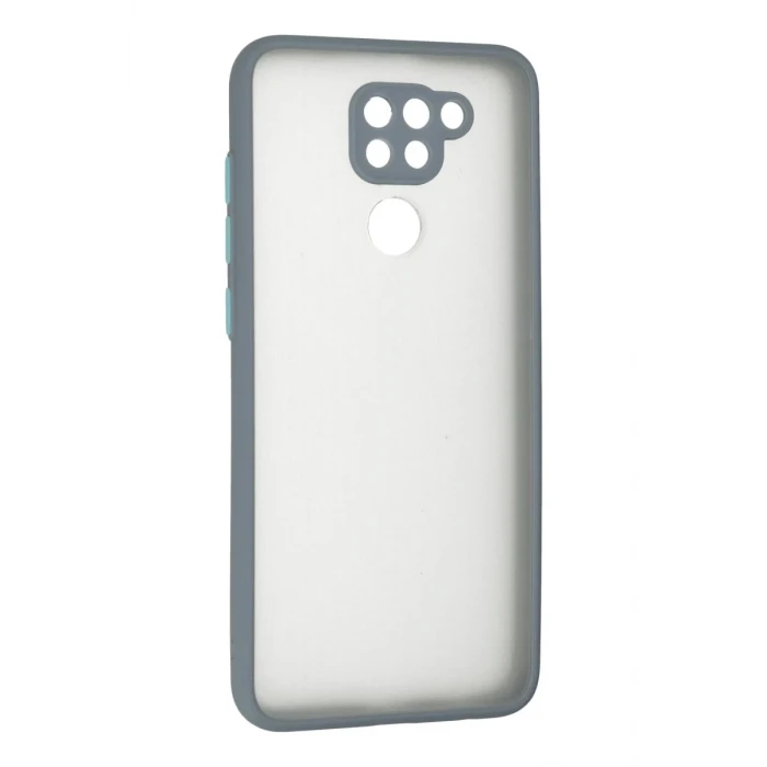 Newface Xiaomi Redmi Note 9 Kılıf Montreal Silikon Kapak - Gri