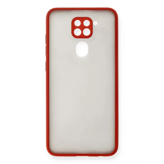 Newface Xiaomi Redmi Note 9 Kılıf Montreal Silikon Kapak - Kırmızı
