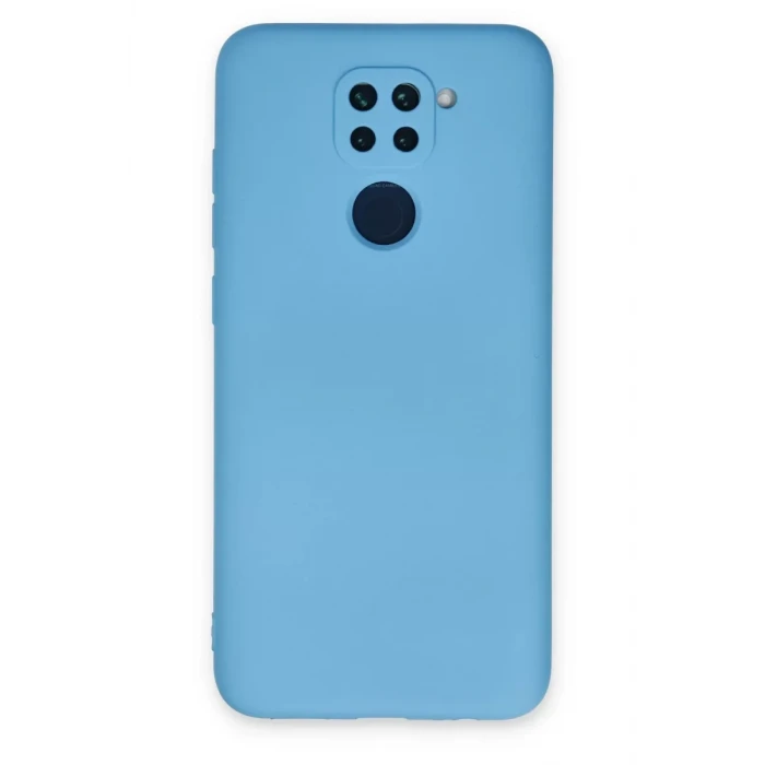 Newface Xiaomi Redmi Note 9 Kılıf Nano içi Kadife Silikon - Mavi