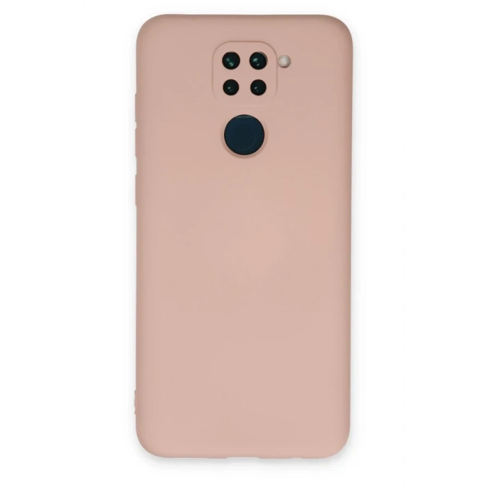 Newface Xiaomi Redmi Note 9 Kılıf Nano içi Kadife Silikon - Pudra