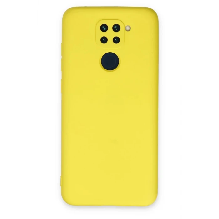 Newface Xiaomi Redmi Note 9 Kılıf Nano içi Kadife Silikon - Sarı