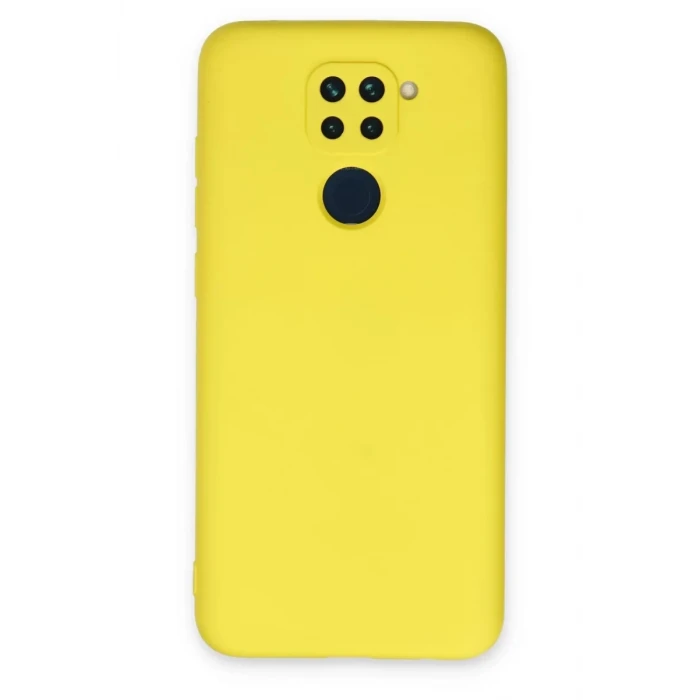 Newface Xiaomi Redmi Note 9 Kılıf Nano içi Kadife Silikon - Sarı