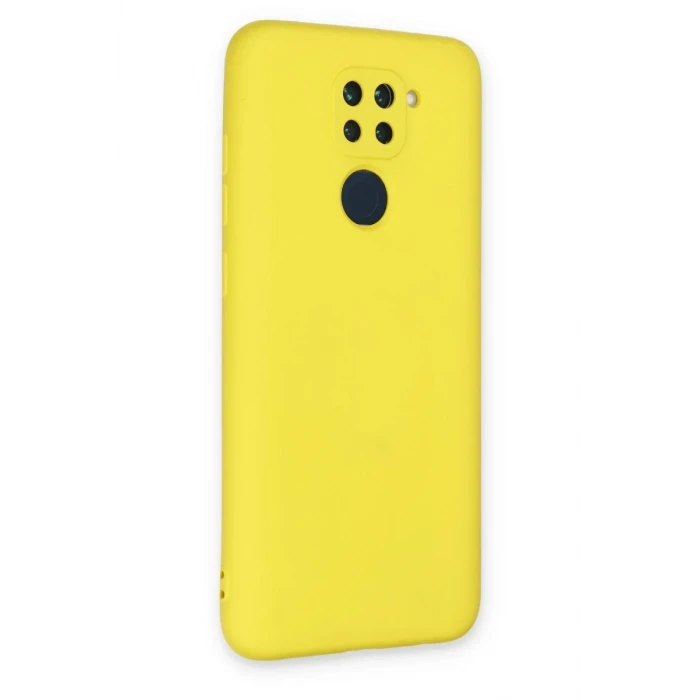 Newface Xiaomi Redmi Note 9 Kılıf Nano içi Kadife Silikon - Sarı