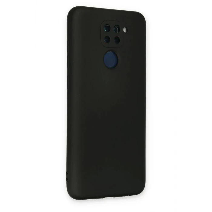 Newface Xiaomi Redmi Note 9 Kılıf Nano içi Kadife Silikon - Siyah
