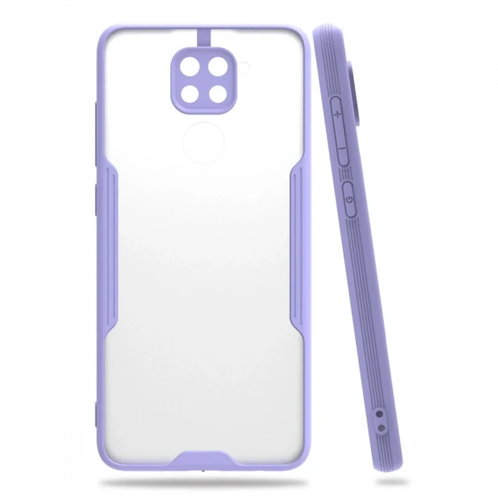 Newface Xiaomi Redmi Note 9 Kılıf Platin Silikon - Lila