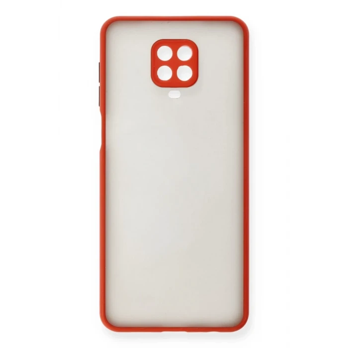 Newface Xiaomi Redmi Note 9 Pro Kılıf Montreal Silikon Kapak - Kırmızı