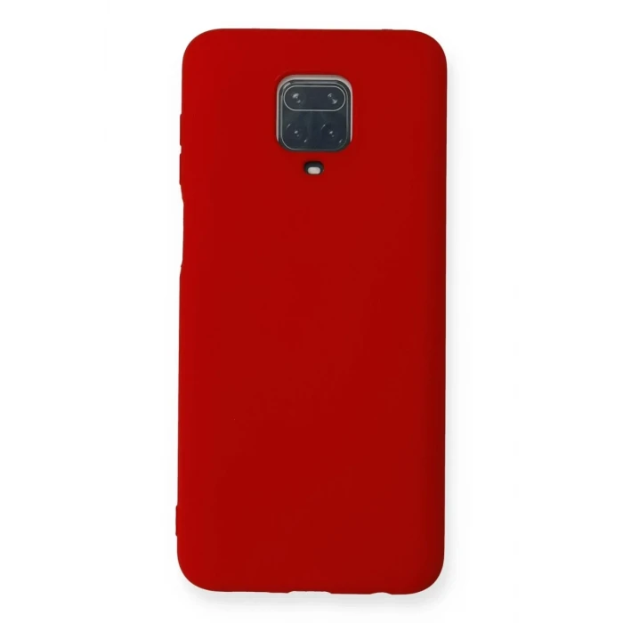 Newface Xiaomi Redmi Note 9 Pro Kılıf Nano içi Kadife Silikon - Kırmızı