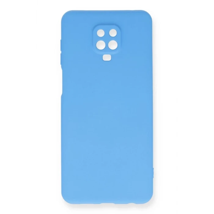 Newface Xiaomi Redmi Note 9 Pro Kılıf Nano içi Kadife Silikon - Mavi