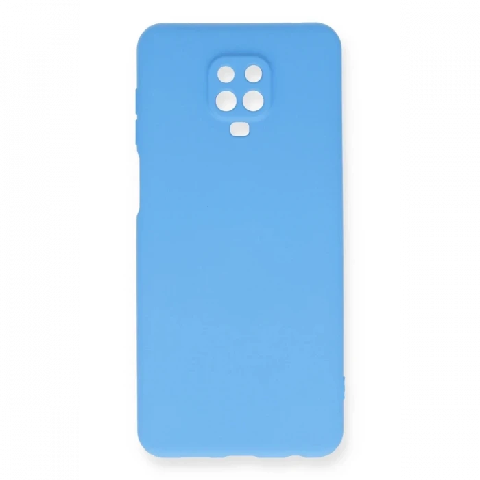 Newface Xiaomi Redmi Note 9 Pro Kılıf Nano içi Kadife Silikon - Mavi