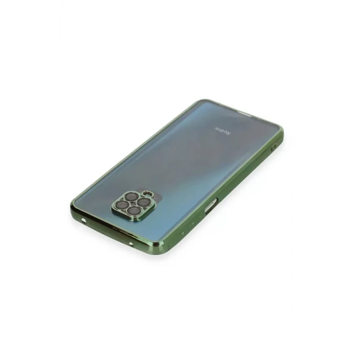 Newface Xiaomi Redmi Note 9 Pro Kılıf Razer Lensli Silikon - Yeşil