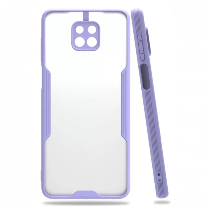 Newface Xiaomi Redmi Note 9S Kılıf Platin Silikon - Lila