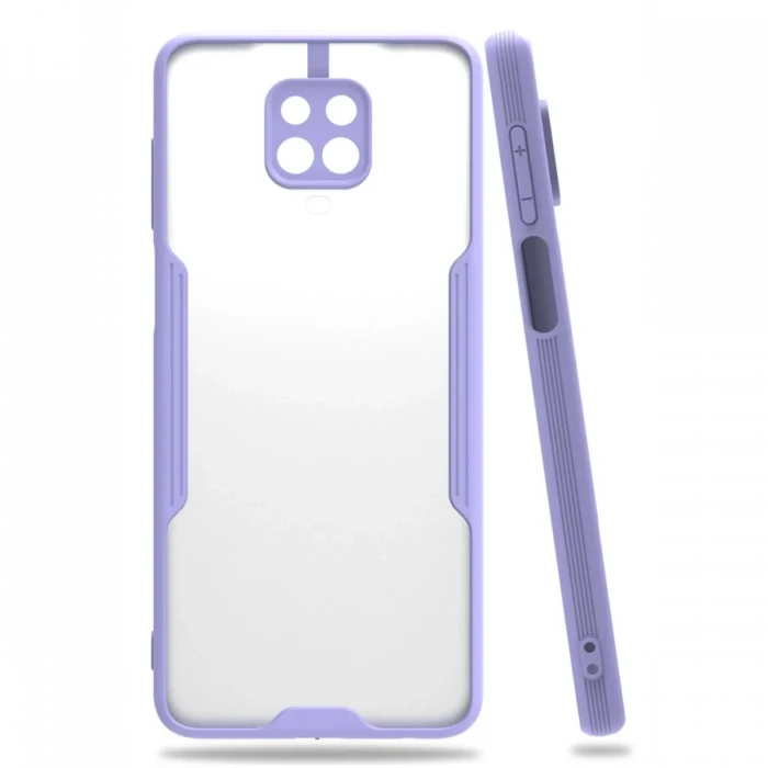 Newface Xiaomi Redmi Note 9S Kılıf Platin Silikon - Lila