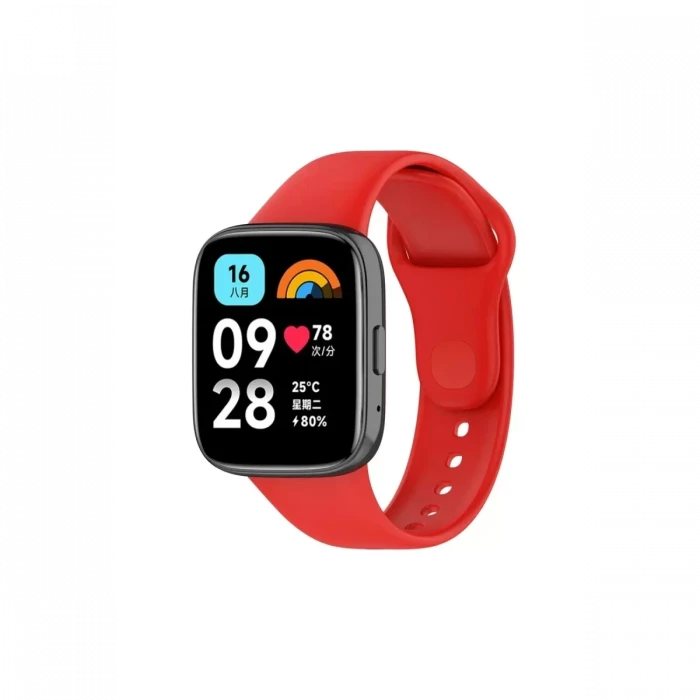Newface Xiaomi Redmi Watch 3 Active Klasik Kordon - Kırmızı