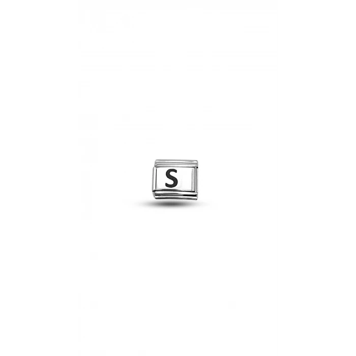 S Harfli Charm – Paslanmaz Çelik, Kişiye Özel Harfli Bileklik Aksesuarı