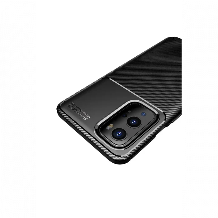 One Plus 9 Pro Kılıf Auto Focus Karbon Kapak - Siyah