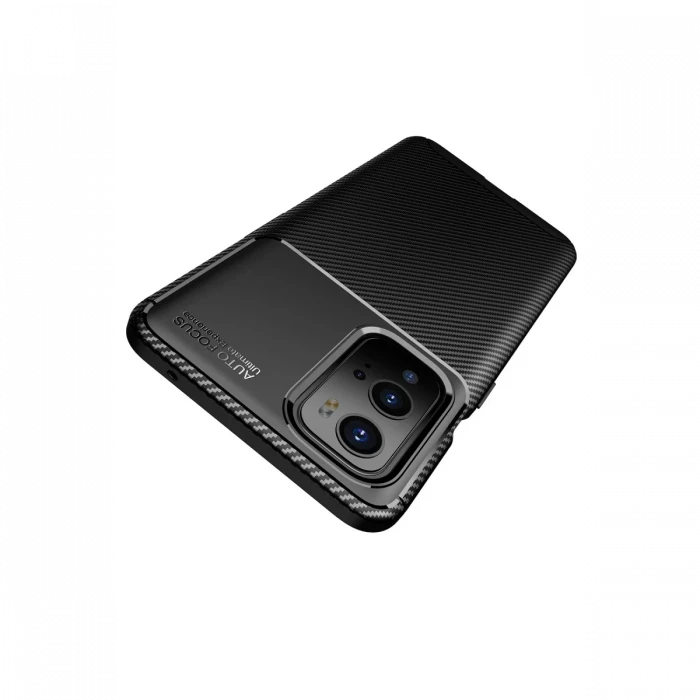 One Plus 9 Pro Kılıf Auto Focus Karbon Kapak - Siyah